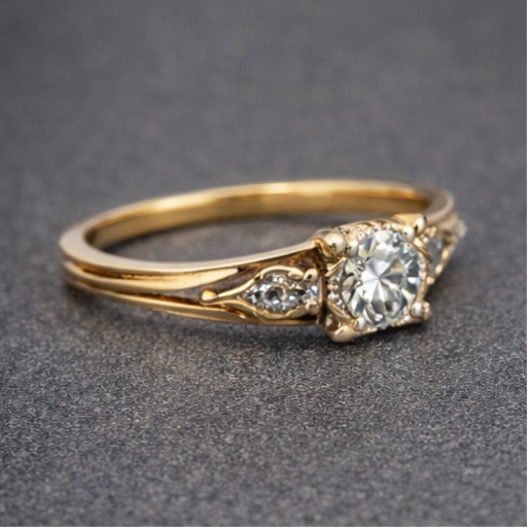 Minimal Gold Curve Ring