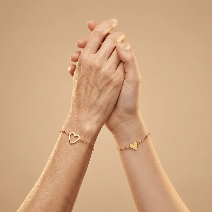 "Te Amo" Matching Hearts Bracelet