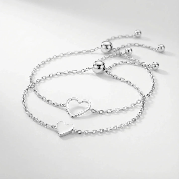 "Te Amo" Matching Hearts Bracelet
